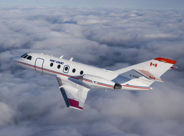 The Falcon 20 is the world’s first civil jet powered entirely by biofuel. Research experts at the National Research Council will analyze this information to better understand the environmental impact of biofuel. NATIONAL RESEARCH COUNCIL